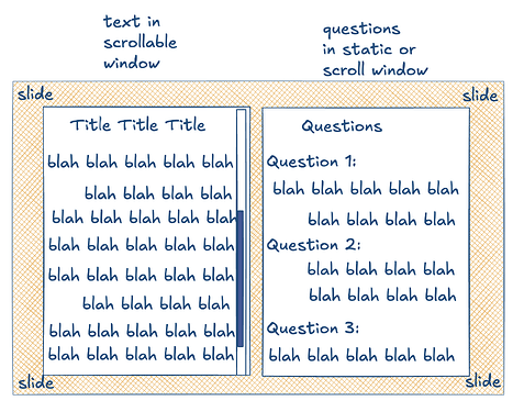 side-by-side reading and questions example