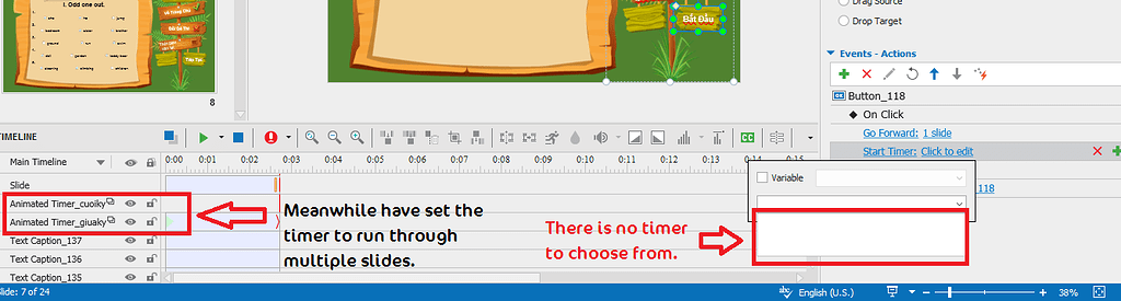 problem with starting Animated timer run over slides - ActivePresenter ...